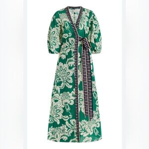 Cara Cara Rosewood floral-jacquard midi wrap dress